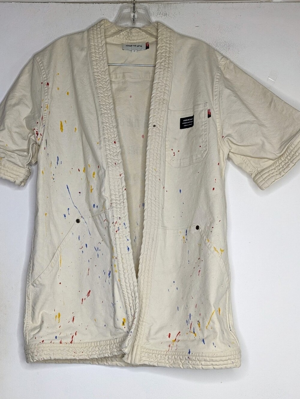 Honor The Gift • Paint Splatter Open Front Jacket